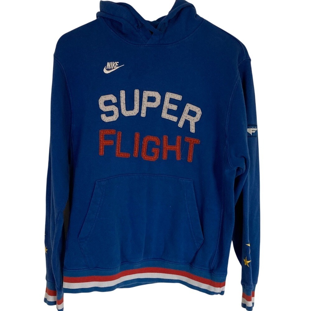 Nike Mens Super Flight Hoodie Size Small Red White Blue Pullover Streetwear